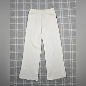 Vintage Sonia Rykiel Paris France White High-Waisted Wide Leg Cotton Pants